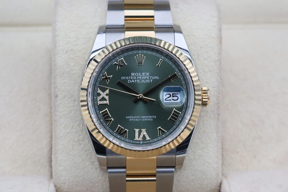Rolex 126233 Green Roman DATEJUST  36mm 2023 Diamond 6 & 9