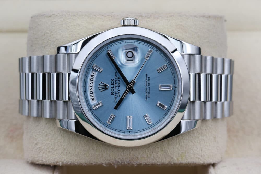 Rolex 228206 Ice Blue Baguette DAY-DATE 40mm 2022 - Image 4