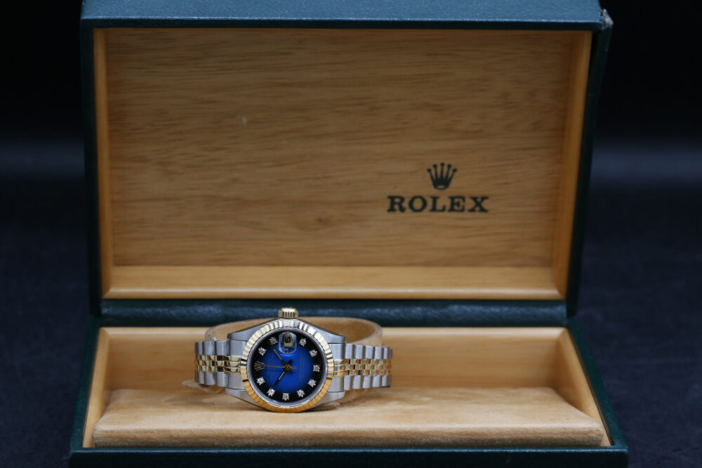 Rolex 69173 Blue Vignette Diamond DATEJUST 26mm 1992 - Image 3