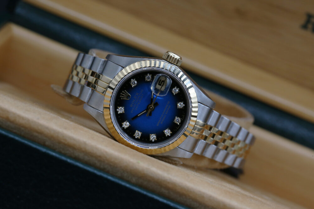 Rolex 69173 Blue Vignette Diamond DATEJUST 26mm 1992 - Image 2