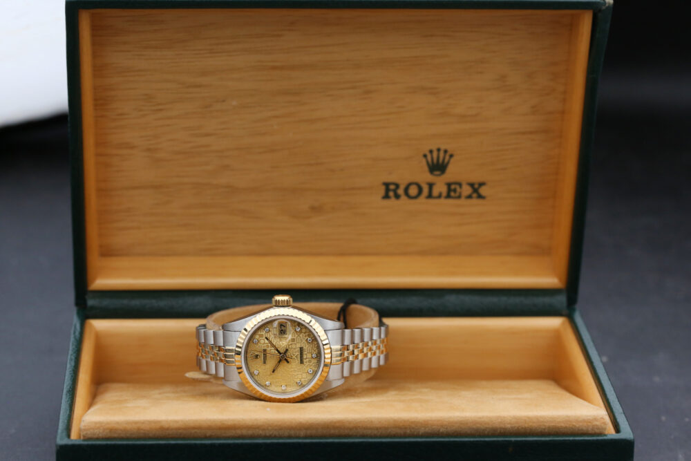 Rolex 69173 Anniversary Champagne Diamond DATEJUST 26mm 1989 - Image 3
