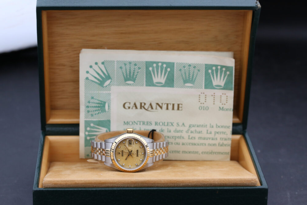 Rolex 69173 Anniversary Champagne Diamond DATEJUST 26mm 1989 - Image 4